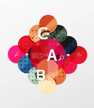 Yuvarlak modern daire seçeneği Infographic diyagramı