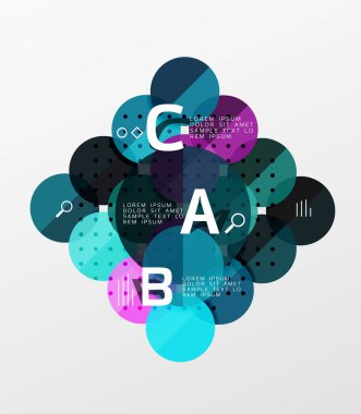 Daire modern geometri Infographic arka plan