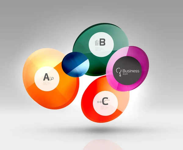 Cirkel moderna Infographics kontorskomplex — Stock vektor