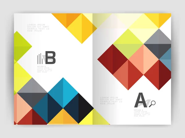 Moderne minimalistische geometrische vierkante business folder sjabloon — Stockvector