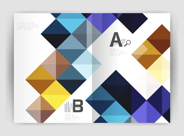 Brochure de rapport annuel carré a4 modèle d'impression — Image vectorielle