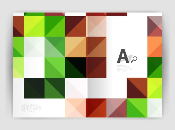 Brochure de rapport annuel carré a4 modèle d'impression — Image vectorielle