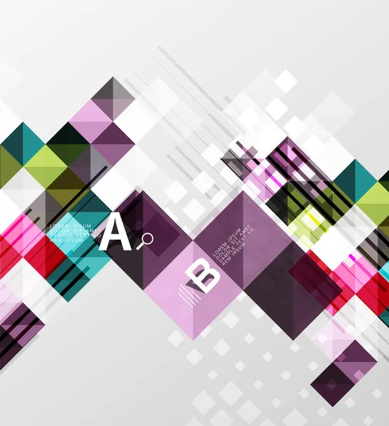 Moderna geometriska abstrakt bakgrund, rutor — Stock vektor