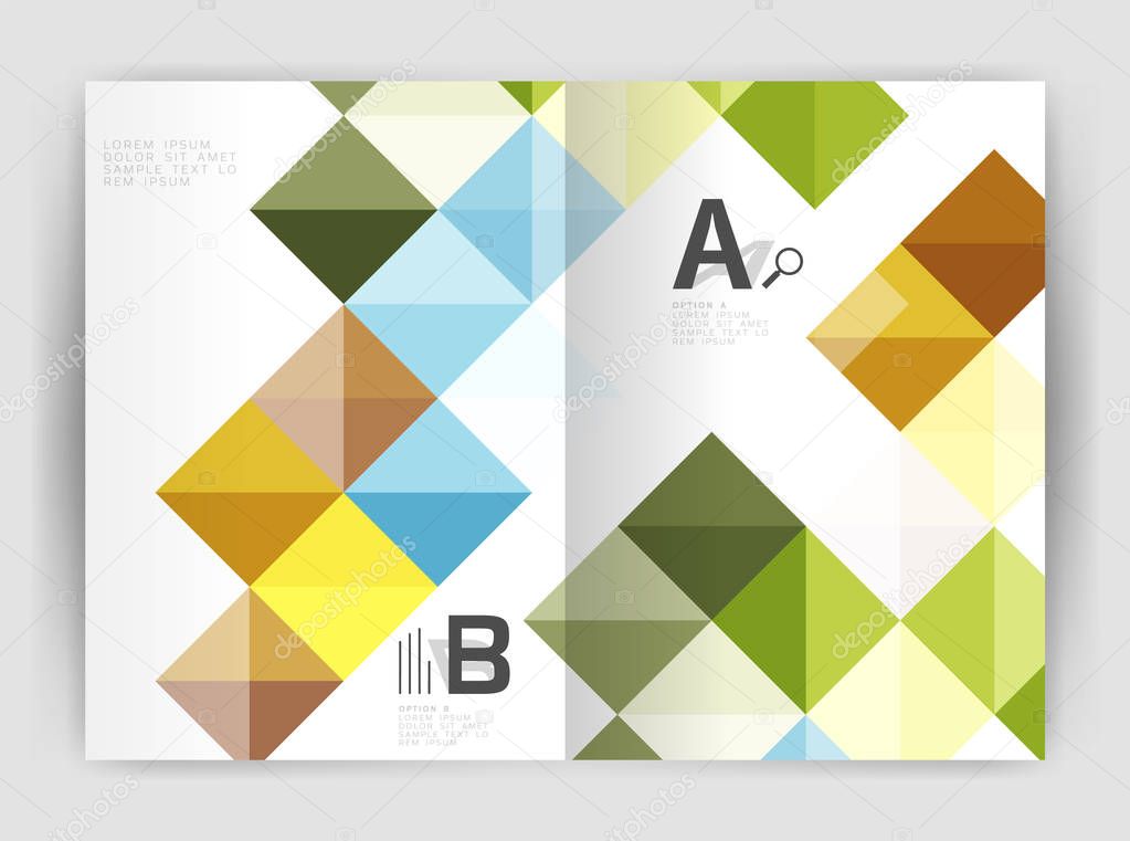 Square annual report brochure a4 print template