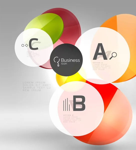 Circle modern business infographics design template — Stock Vector