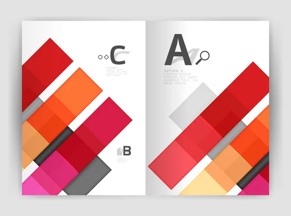 Vector modern geometrical a4 flyer brochure template — Stock Vector