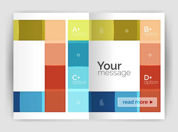 Modèle de brochure vectoriel a4 géométrique moderne — Image vectorielle