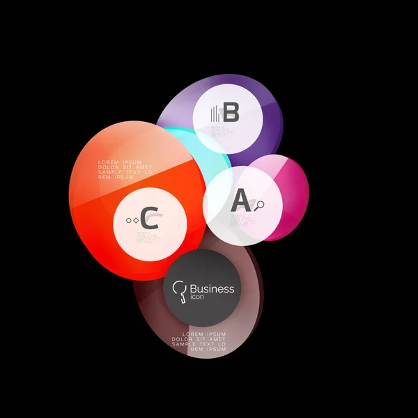 Geometrische abstrakte Infografik Banner-Vorlage — Stockvektor