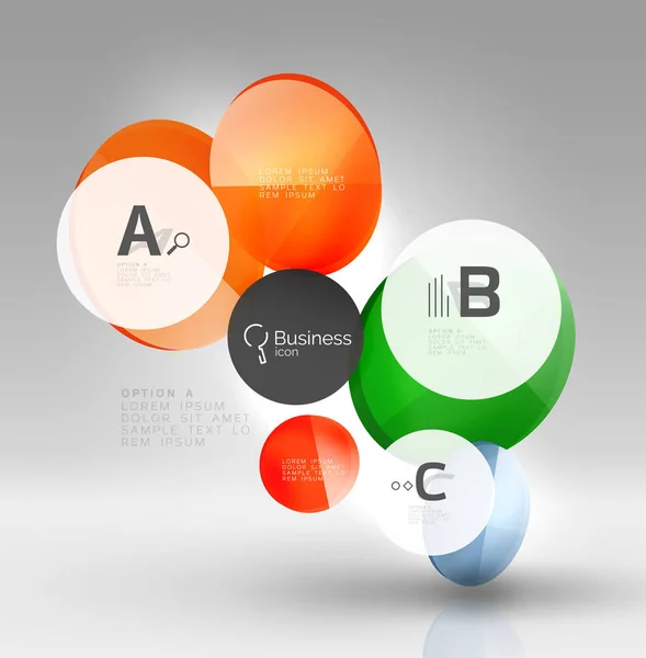 Cirkel moderna Infographics kontorskomplex — Stock vektor