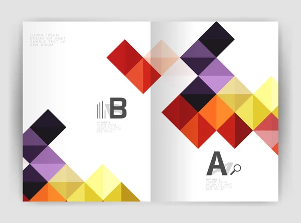 Moderne minimalistische geometrische vierkante business folder sjabloon — Stockvector