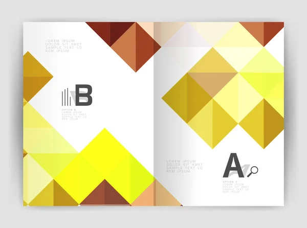 Modern minimalist geometrik kare iş broşür şablonu — Stok Vektör