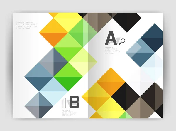 Πλατεία ετήσια έκθεση Α4 φυλλάδιο εκτύπωση πρότυπο — Διανυσματικό Αρχείο