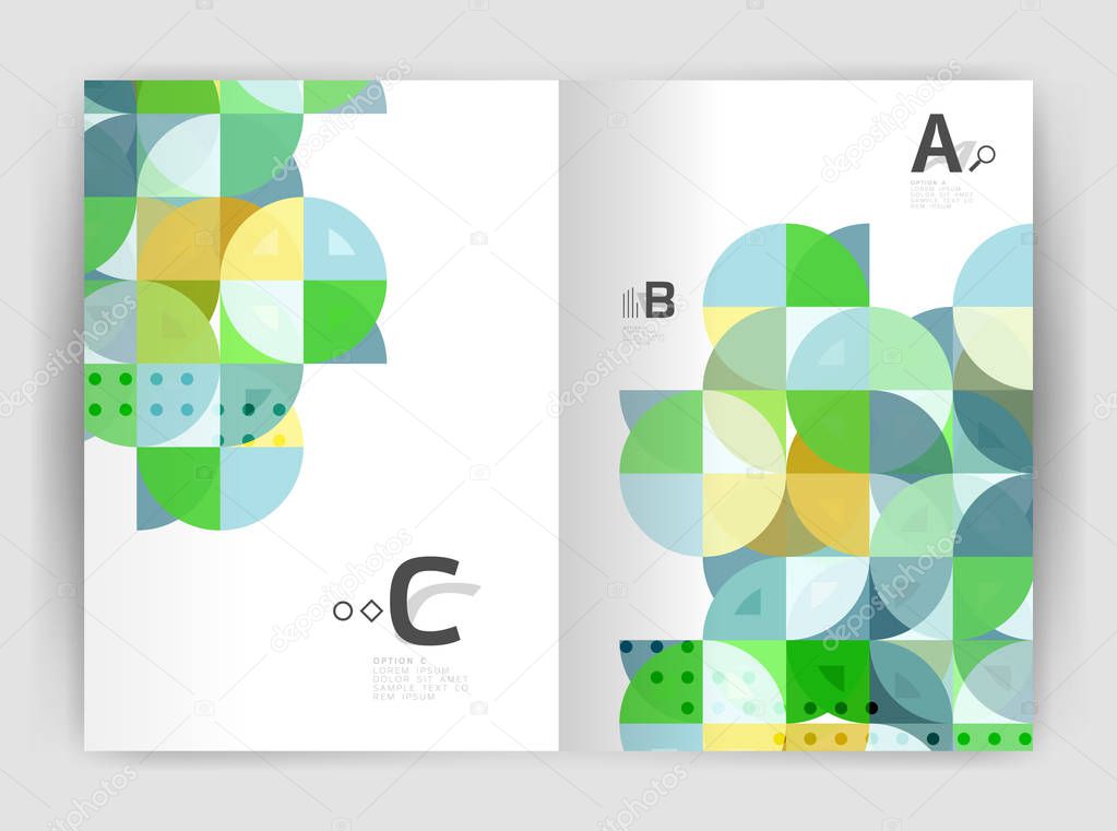 Vector modern geometric annual report cover