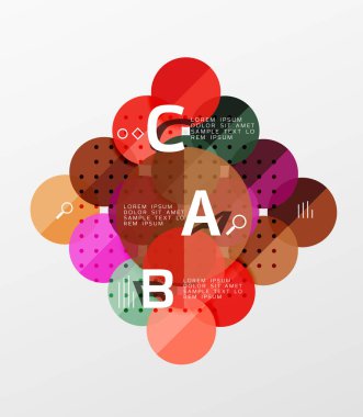 Daire modern geometri Infographic arka plan