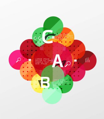 Daire modern geometri Infographic arka plan