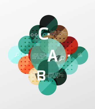 Daire modern geometri Infographic arka plan