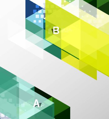 Renk şeffaf trianlge döşemeleri Infographic elemanları ile