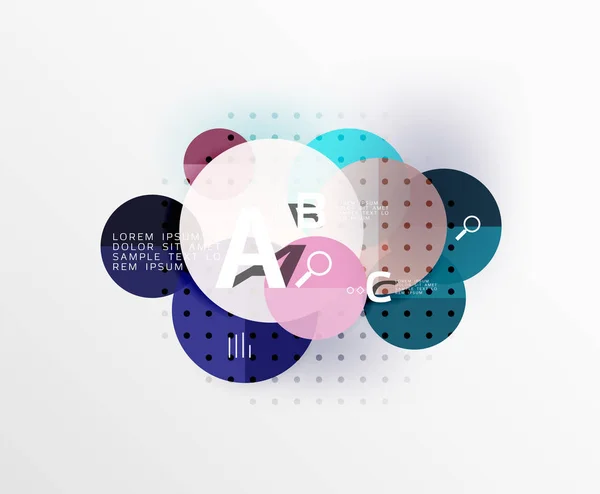 Cercle géométrie moderne fond infographique — Image vectorielle