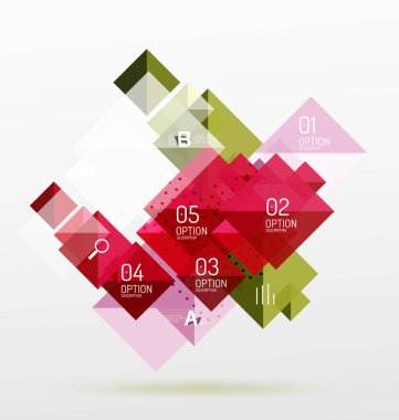 Renkli üçgenler ve kareler