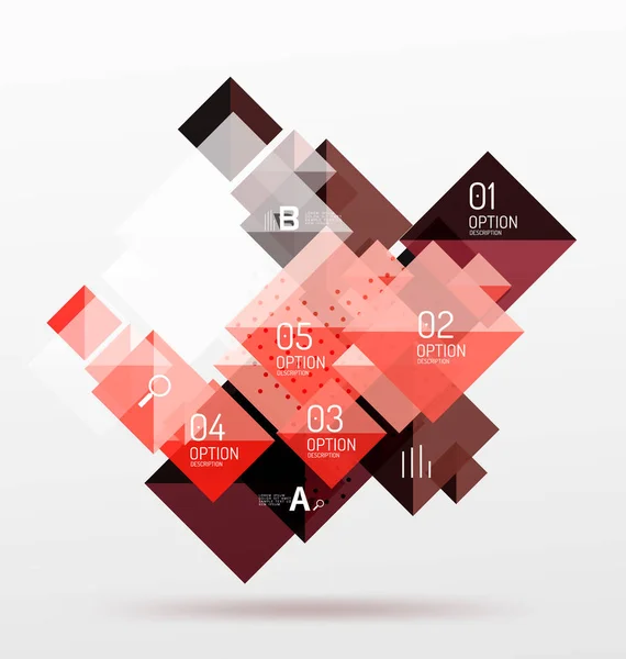 Triangles et carrés colorés — Image vectorielle