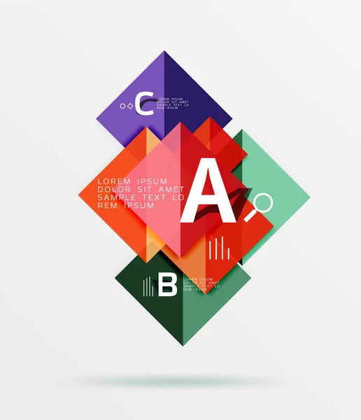 Fondo abstracto geométrico con opción infografía — Archivo Imágenes Vectoriales