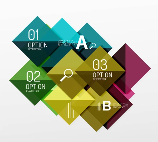 Bunte Dreiecke und Quadrate — Stockvektor