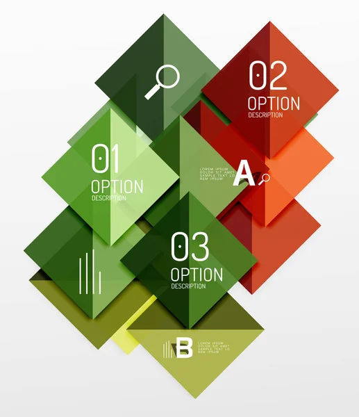 Bannière infographique carrée . — Image vectorielle