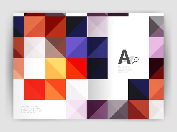 Brochure carrée minimaliste ou modèle de dépliant — Image vectorielle