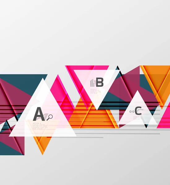 Modern geometrical triangle abstract background — Stock Vector