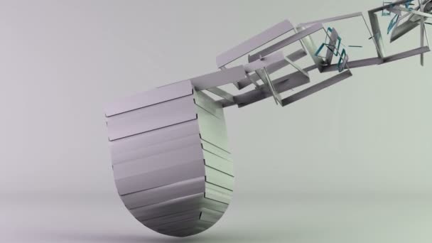 Futuristik geometrik soyut hareket arka plan ile boşaltmak — Stok video
