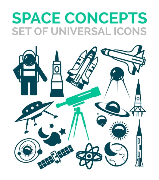 Conjunto de ícones de espaço vetorial —  Vetores de Stock