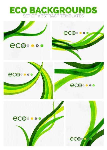 Collection de vecteurs nature éco-abstraits verts — Image vectorielle
