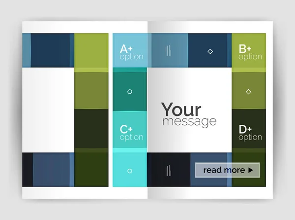 Ensemble de pages de taille a4 recto et verso, modèles de conception de rapport annuel d'entreprise — Image vectorielle