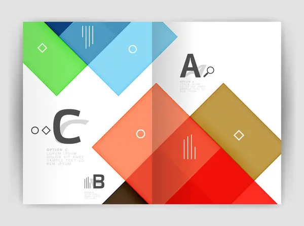 Brochura geométrica a4 modelo de negócio —  Vetores de Stock