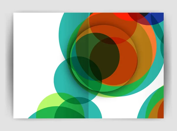 Cercles abstraits, rapport annuel couvre. Modèles de brochure d'entreprise modernes — Image vectorielle