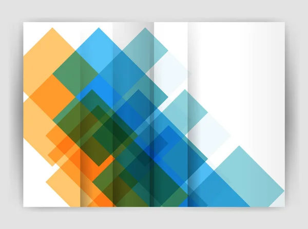 Square design corporate business flyer — Stock Vector