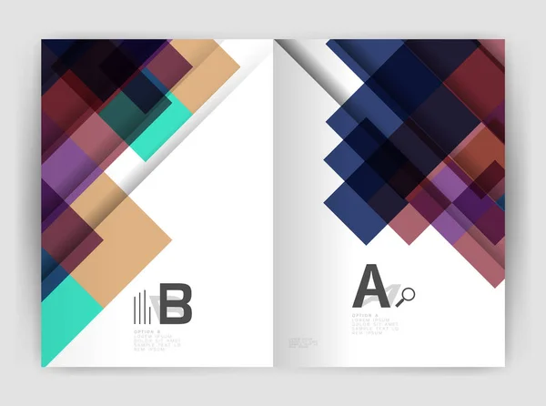 Quadratisches Design Corporate Business Flyer — Stockvektor