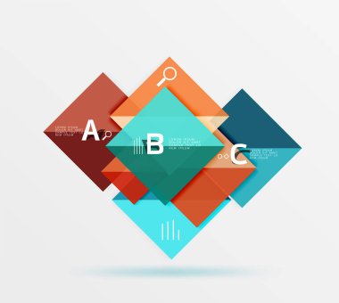 Kare ve üçgen geometrik şablonu