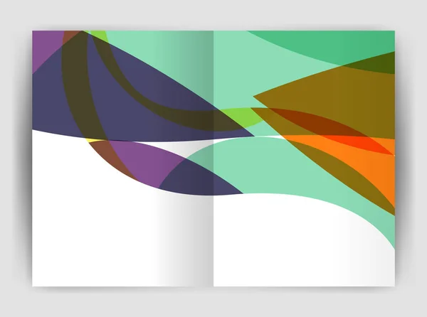 Brochure d'entreprise de conception de vagues ou couverture de rapport annuel — Image vectorielle