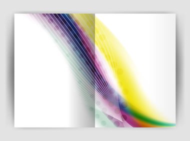 Dalga iş yazdırma şablonu, arka plan bulanıklık