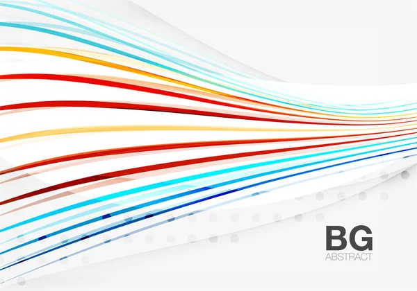 現代の波のライン、エレガントな波の抽象的な背景 — ストックベクタ