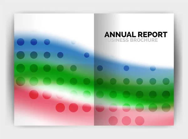 Шаблон бізнес-друку розмитої хвилі, абстрактний фон — стоковий вектор