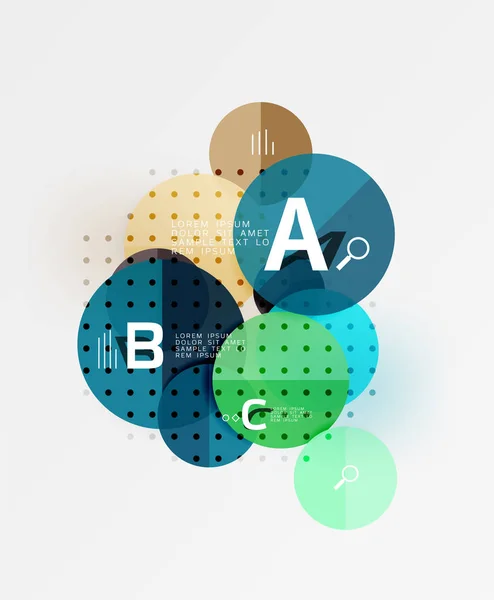 Ronde moderne cirkel optie infographic diagram — Stockvector