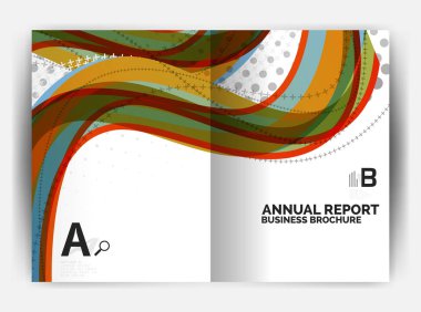 İş raporu kapak şablonu dalga