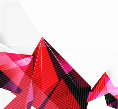 3D üçgenler ve Piramitler, soyut geometrik vektör