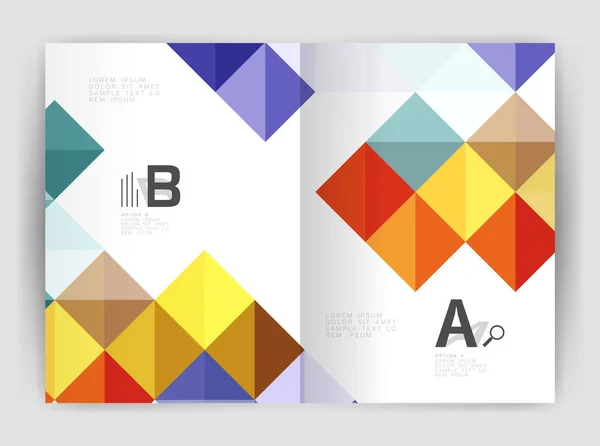 Plantilla de folleto de negocios cuadrada geométrica minimalista moderna — Vector de stock