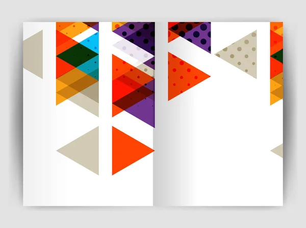 Modèle d'impression de couverture de rapport annuel d'entreprise triangle vectoriel — Image vectorielle