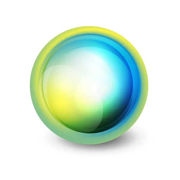 Sphère de verre, élément abstrait futuriste — Image vectorielle