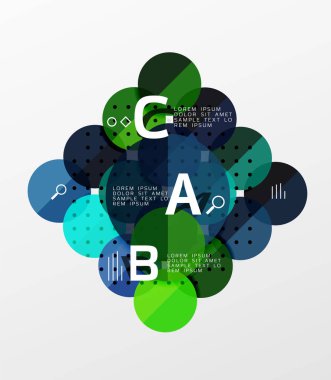 Daire modern geometri Infographic arka plan