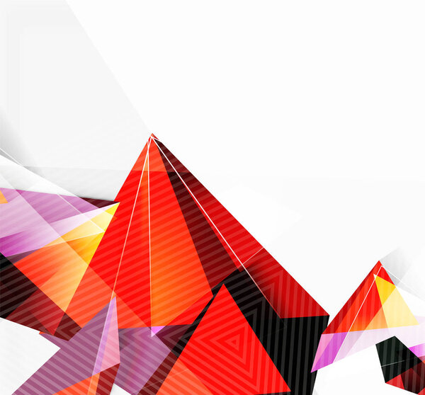 3d треугольники и пирамиды, абстрактный геометрический вектор
